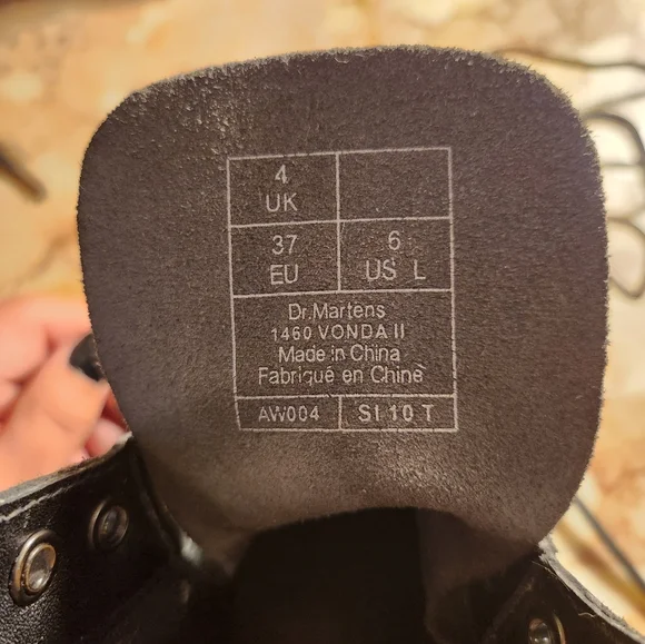 Dr. Martens Black Combat Boots with Chunky Sole - Picture 2 of 6